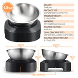 Darrahopens Pet Care > Dog Supplies 2 x M Stainless Steel Pet Bowl Water Bowls Portable Anti Slip Skid Feeder Dog Rabbit Cat