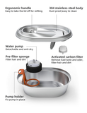 Darrahopens Pet Care > Dog Supplies 2L Automatic Electric Pet Water Fountain Dog Cat Stainless Steel Feeder Bowl Dispenser