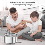 Darrahopens Pet Care > Dog Supplies 3.2L Automatic Electric Pet Water Fountain Dog Cat Stainless Steel Feeder Bowl Dispenser