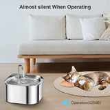 Darrahopens Pet Care > Dog Supplies 3.2L Automatic Electric Pet Water Fountain Dog Cat Stainless Steel Feeder Bowl Dispenser