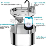 Darrahopens Pet Care > Dog Supplies 3.2L Automatic Electric Pet Water Fountain Dog Cat Stainless Steel Feeder Bowl Dispenser