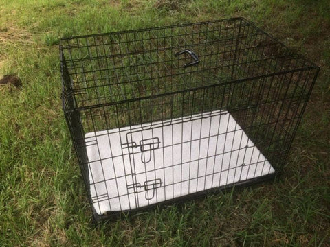 Darrahopens Pet Care > Dog Supplies 36' Metal Collapsible Dog Cat Crate Cage Cat Carrier With Pet Mat
