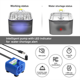 Darrahopens Pet Care > Dog Supplies 3L Automatic Electric Pet Water Fountain Dog Cat Stainless Steel Feeder Bowl Dispenser Grey
