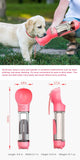 Darrahopens Pet Care > Dog Supplies 4 in 1 Portable Pet Dog Puppy Cat Drinking Mug Water Feeder Bottle Valve Travel Bottle Pink