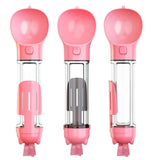 Darrahopens Pet Care > Dog Supplies 4 in 1 Portable Pet Dog Puppy Cat Drinking Mug Water Feeder Bottle Valve Travel Bottle Pink