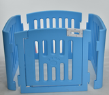 Darrahopens Pet Care > Dog Supplies 4 Panel Plastic Pet Pen Pet Foldable Fence Dog Fence Enclosure With Gate Blue