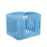 Darrahopens Pet Care > Dog Supplies 4 Panel Plastic Pet Pen Pet Foldable Fence Dog Fence Enclosure With Gate Blue