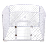 Darrahopens Pet Care > Dog Supplies 4 Panel Plastic Pet Pen Pet Foldable Fence Dog Fence Enclosure With Gate White