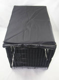 Darrahopens Pet Care > Dog Supplies 42' Dog Cat Rabbit Collapsible Crate Pet Cage Canvas Cover-Black