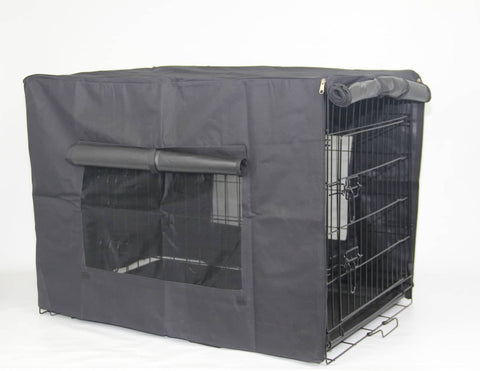 Darrahopens Pet Care > Dog Supplies 42' Portable Foldable Dog Cat Rabbit Collapsible Crate Pet Rabbit Cage with Cover