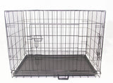 Darrahopens Pet Care > Dog Supplies 42' Portable Foldable Dog Cat Rabbit Collapsible Crate Pet Rabbit Cage with Cover Blue