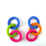 Darrahopens Pet Care > Dog Supplies 5 x Small Dog Puppy Rubber Tri Rings Dental Hygiene Chew Play Toy