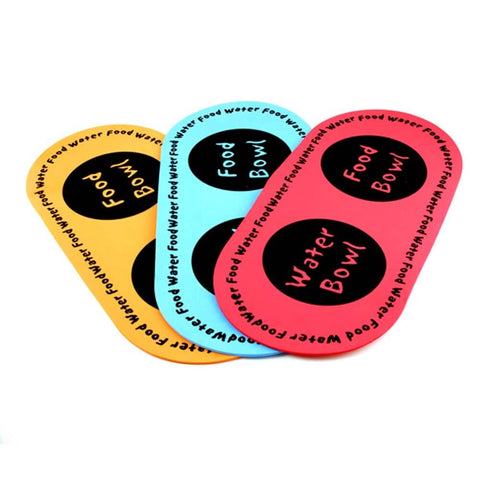 Darrahopens Pet Care > Dog Supplies 6 x Pet Food Bowl Placemat Waterproof Leakproof Feeder Mat Non Slip Floor