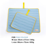 Darrahopens Pet Care > Dog Supplies Banhamsisun M Blue Pet Dog Cooling Mat Non-Slip Travel Roll Up Cool Pad Bed Outdoor