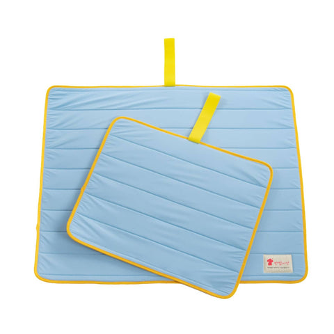 Darrahopens Pet Care > Dog Supplies Banhamsisun M Blue Pet Dog Cooling Mat Non-Slip Travel Roll Up Cool Pad Bed Outdoor