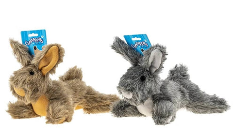 Darrahopens Pet Care > Dog Supplies Chompers- Animals Plush dog toys with squeaker Grey/Brown RABBIT 26CM -(1pc Random Colour)