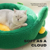 Darrahopens Pet Care > Dog Supplies Dog Cat Pet Calming Bed Warm Soft Plush Round Nest Comfy Sleeping Gesture Bed