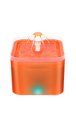 Darrahopens Pet Care > Dog Supplies Dog Cat Water Feeder Automatic Electric Pet Water Fountain  Bowl Dispenser W LED Orange