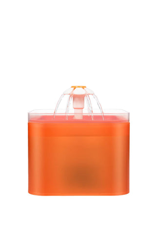 Darrahopens Pet Care > Dog Supplies Dog Cat Water Feeder Automatic Electric Pet Water Fountain  Bowl Dispenser W LED Orange