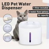 Darrahopens Pet Care > Dog Supplies Floofi Pet Water Fountain Dispenser LED USB 3L PT-WD-103-ZM