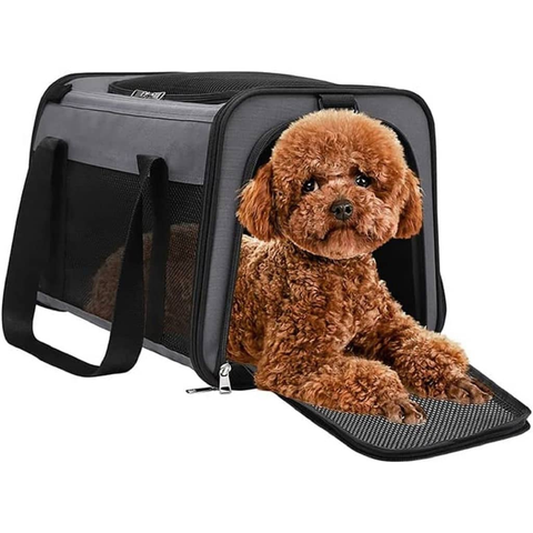 Darrahopens Pet Care > Dog Supplies Floofi Portable Pet Carrier-L Size (Grey) FI-PC-138-FCQ