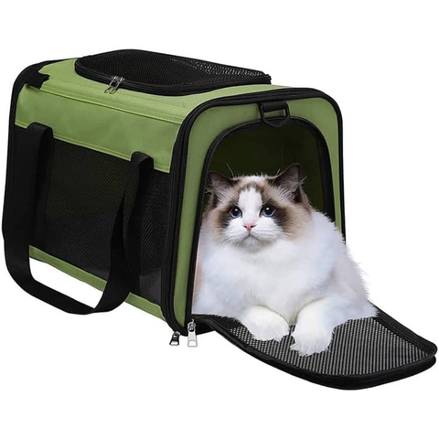 Darrahopens Pet Care > Dog Supplies Floofi Portable Pet Carrier-M Size (Green) FI-PC-136-FCQ