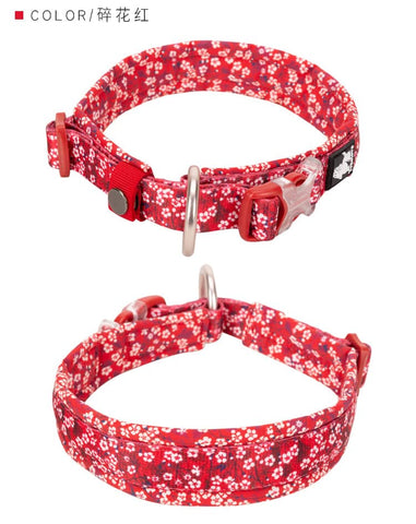 darrahopens Pet Care > Dog Supplies Floral Collar Poppy Red XS