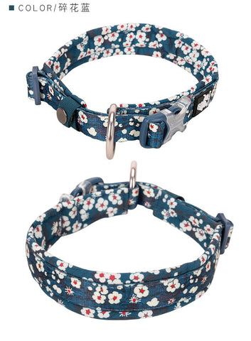 darrahopens Pet Care > Dog Supplies Floral Collar Saxony Blue 3XL