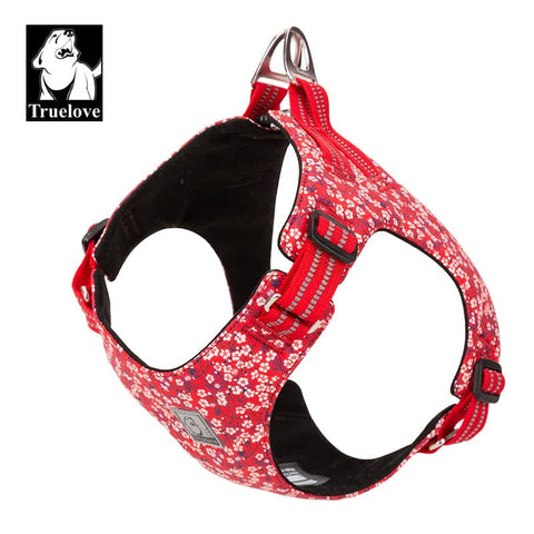 darrahopens Pet Care > Dog Supplies Floral Doggy Harness Red 3XS