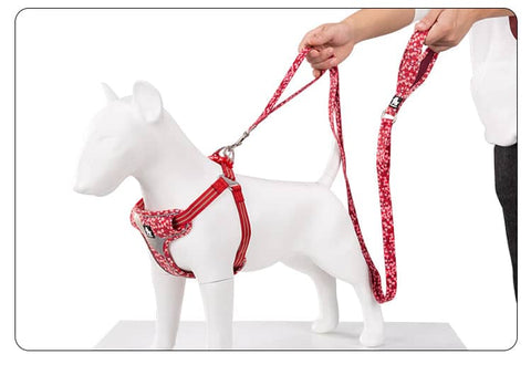darrahopens Pet Care > Dog Supplies Floral Multi Handle Poppy Red - S