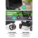 darrahopens Pet Care > Dog Supplies i.Pet 3 Wheel Pet Stroller - Black