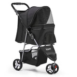darrahopens Pet Care > Dog Supplies i.Pet 3 Wheel Pet Stroller - Black