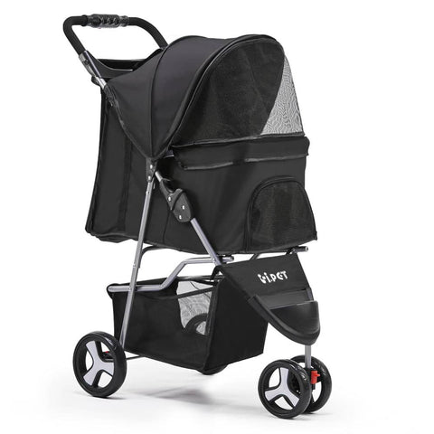 darrahopens Pet Care > Dog Supplies i.Pet 3 Wheel Pet Stroller - Black