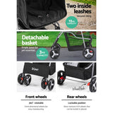 darrahopens Pet Care > Dog Supplies i.Pet 4 Wheel Pet Stroller - Black