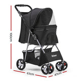 darrahopens Pet Care > Dog Supplies i.Pet 4 Wheel Pet Stroller - Black