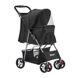 darrahopens Pet Care > Dog Supplies i.Pet 4 Wheel Pet Stroller - Black