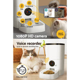 Darrahopens Pet Care > Dog Supplies i.Pet Automatic Pet Feeder 6L Auto Camera Dog Cat Smart Video Wifi Food App Hd