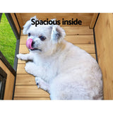 darrahopens Pet Care > Dog Supplies i.Pet Dog Kennel Kennels Outdoor Wooden Pet House Cabin Puppy Large L Outside