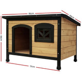 darrahopens Pet Care > Dog Supplies i.Pet Dog Kennel Kennels Outdoor Wooden Pet House Cabin Puppy Large L Outside
