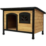 darrahopens Pet Care > Dog Supplies i.Pet Dog Kennel Kennels Outdoor Wooden Pet House Cabin Puppy Large L Outside