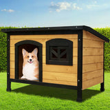 darrahopens Pet Care > Dog Supplies i.Pet Dog Pet Kennel Dog House Large Wooden 96cm x 69cm x 66cm