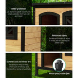 darrahopens Pet Care > Dog Supplies i.Pet Dog Pet Kennel Dog House Large Wooden 96cm x 69cm x 66cm