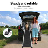 Darrahopens Pet Care > Dog Supplies i.Pet Dog Pet Ramp Car Stairs Steps Travel Ladder Foldable Adjustable Portable
