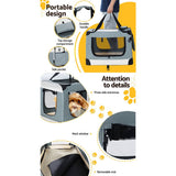 Darrahopens Pet Care > Dog Supplies i.Pet Pet Carrier Large Soft Crate Dog Cat Travel Portable Cage Kennel Foldable
