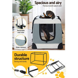 Darrahopens Pet Care > Dog Supplies i.Pet Pet Carrier Large Soft Crate Dog Cat Travel Portable Cage Kennel Foldable