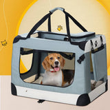 Darrahopens Pet Care > Dog Supplies i.Pet Pet Carrier Soft Crate Dog Cat Travel Portable Cage Kennel Foldable 2XL