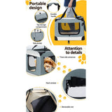 Darrahopens Pet Care > Dog Supplies i.Pet Pet Carrier Soft Crate Dog Cat Travel Portable Cage Kennel Foldable 2XL