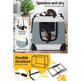 Darrahopens Pet Care > Dog Supplies i.Pet Pet Carrier Soft Crate Dog Cat Travel Portable Cage Kennel Foldable 2XL