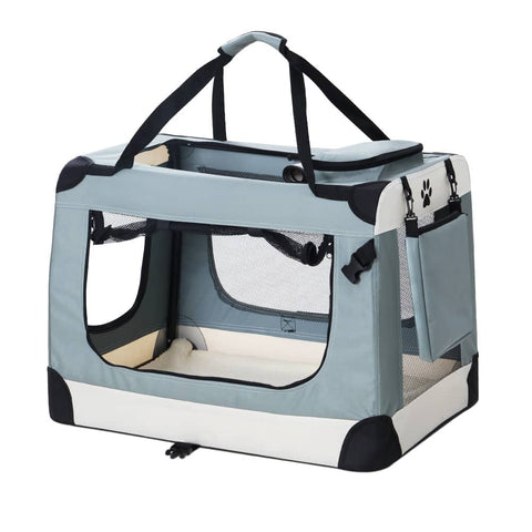 Darrahopens Pet Care > Dog Supplies i.Pet Pet Carrier Soft Crate Dog Cat Travel Portable Cage Kennel Foldable 2XL