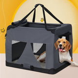 Darrahopens Pet Care > Dog Supplies i.Pet Pet Carrier Soft Crate Dog Cat Travel Portable Cage Kennel Foldable 4XL